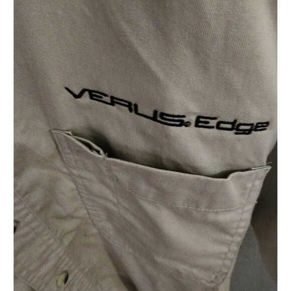 Tri-Mountain Snap-On Verus Edge Official Licensed Short Sleeve Khaki Medium New - Picture 4 of 12